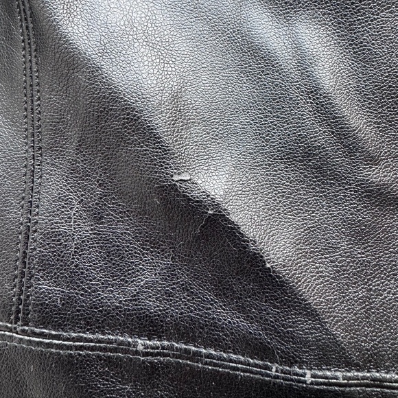 MODE DE VIE BLACK FAUX LEATHER SLEEVELESS MIDI DRESS - XS - Picture 17 of 17